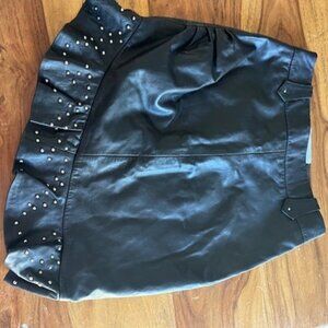 Understated Cute Studded Leather Skirt